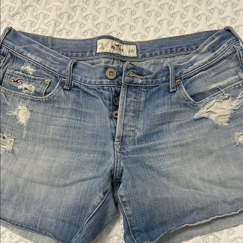 Hollister Light Blue Jean Shorts